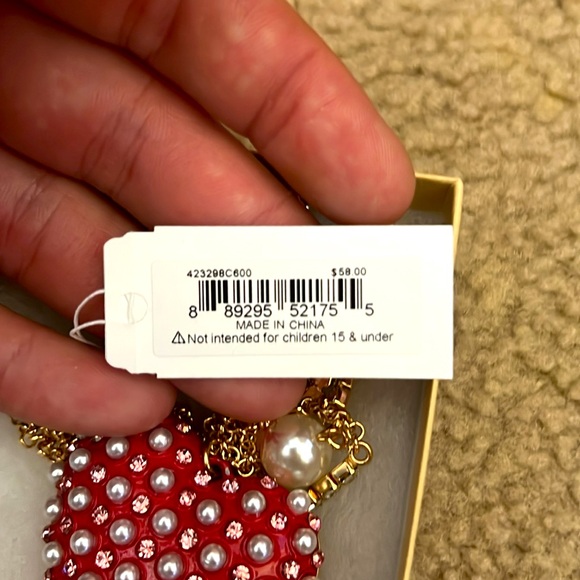 New with tags Betsey Johnson pink bling HEART necklace - Picture 6 of 9